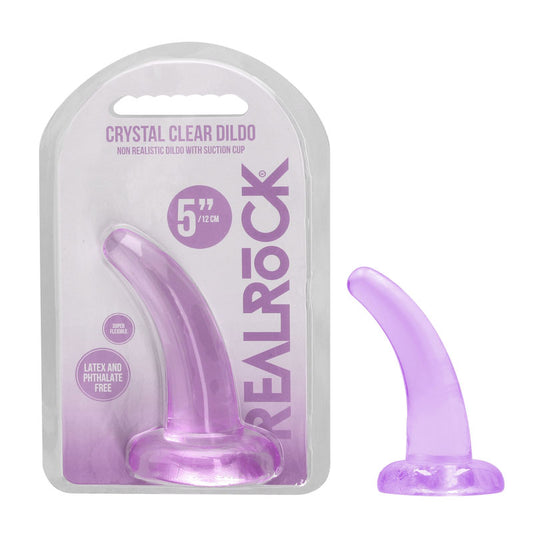 Realrock Non Realistic Dildo With Suction Cup 11.5 Cm Purple 11.5 Cm Curved Pegging Dong