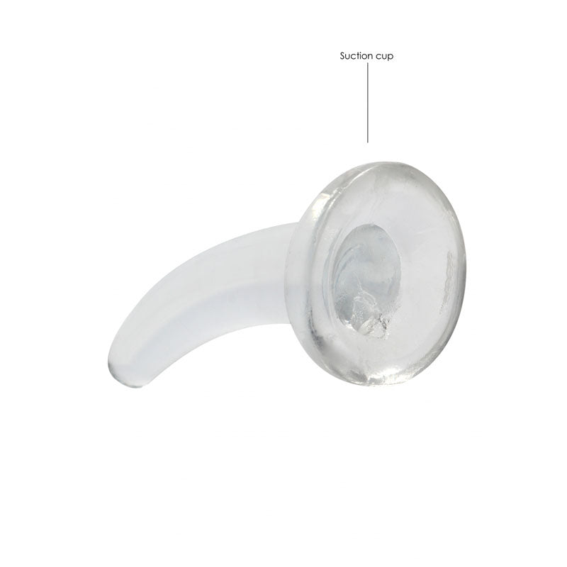 Realrock Non Realistic Dildo With Suction Cup 11.5 Cm Clear 11.5 Cm Curved Pegging Dong