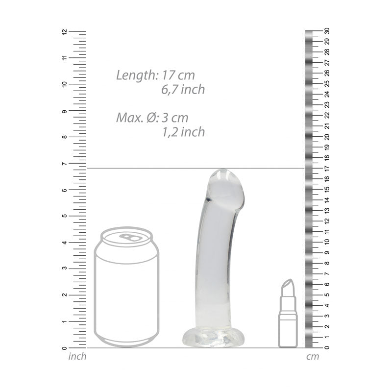 Realrock Non Realistic Dildo With Suction Cup 17 Cm Clear 17 Cm Dong