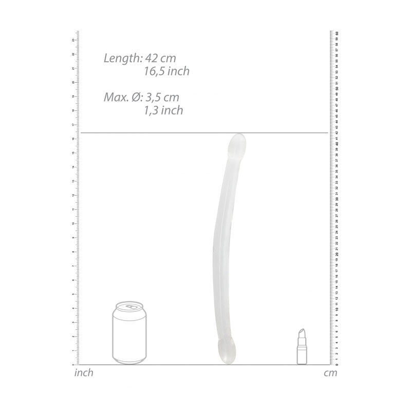 Realrock Non Realistic Double Dong 17'' Clear 43 Cm Double Dong