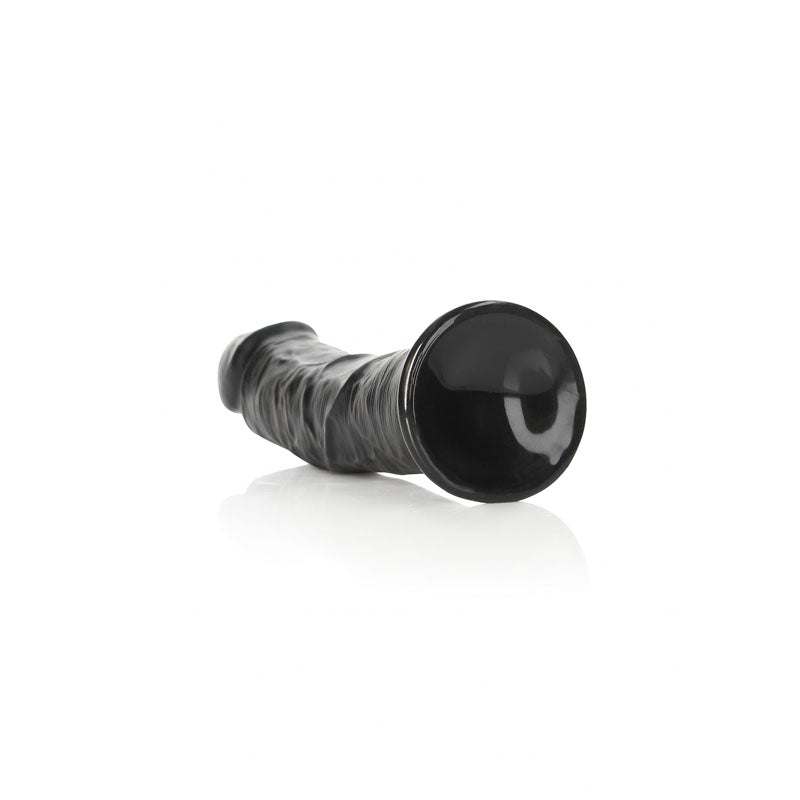 Realrock Realistic Regular Curved Dildo With Suction Cup 23 Cm Black 23 Cm (9'') Dong