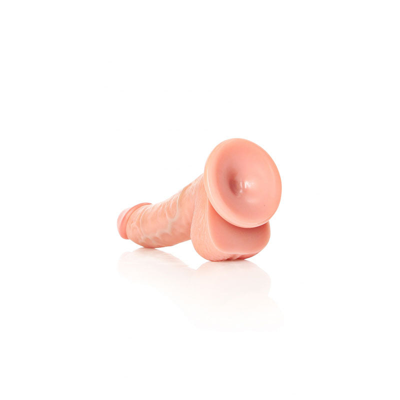 Realrock Realistic Regular Curved Dong With Balls 15.5 Cm Flesh 15.5 Cm (6'') Dong