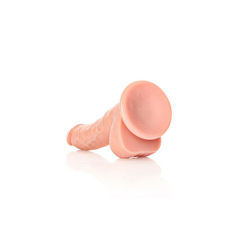 Realrock Realistic Regular Curved Dong With Balls 18 Cm Flesh 18 Cm (7'') Dong