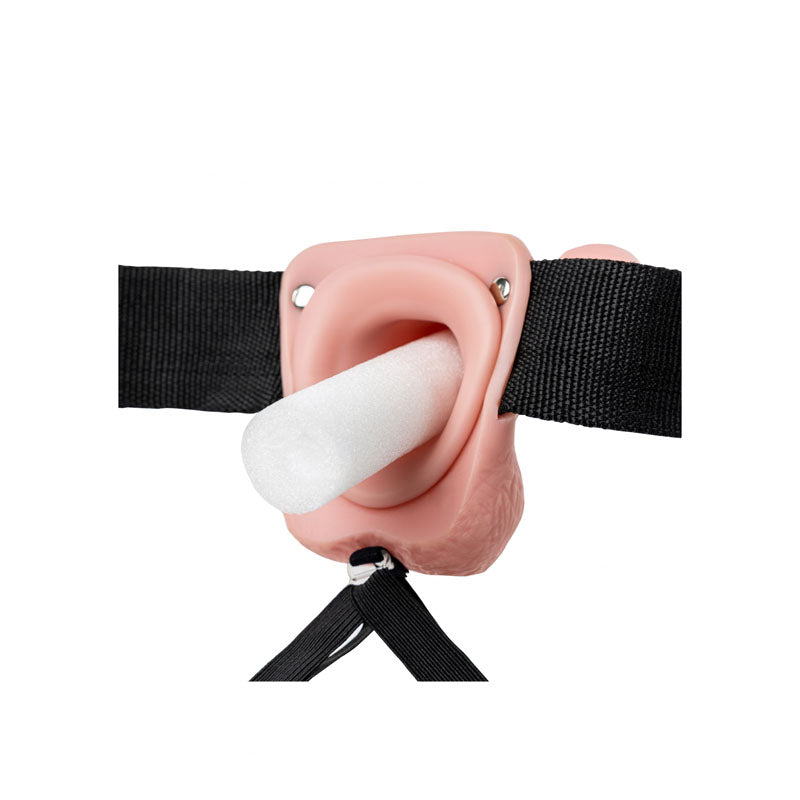 Realrock Hollow Strapon With Balls 23 Cm Flesh Flesh 23 Cm Hollow Strap On
