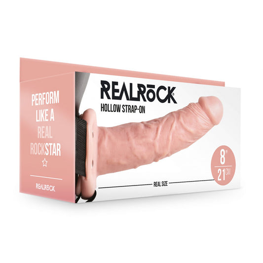 Realrock Hollow Strap On 20.5 Cm Flesh Flesh 20.5 Cm Hollow Strap On