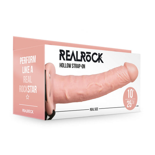 Realrock Hollow Strap On 24.5 Cm Flesh Flesh 24.5 Cm Hollow Strap On