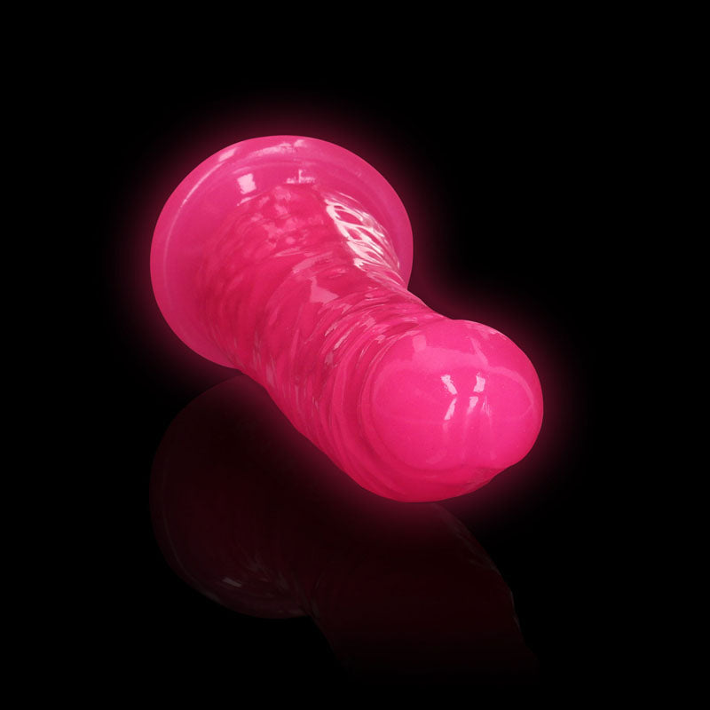 Realrock 15.5 Cm Slim Glow In The Dark Neon Pink Glow In Dark Pink 15.5 Cm (6'') Dong