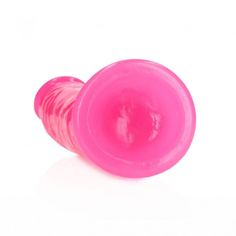 Realrock 15.5 Cm Slim Glow In The Dark Neon Pink Glow In Dark Pink 15.5 Cm (6'') Dong