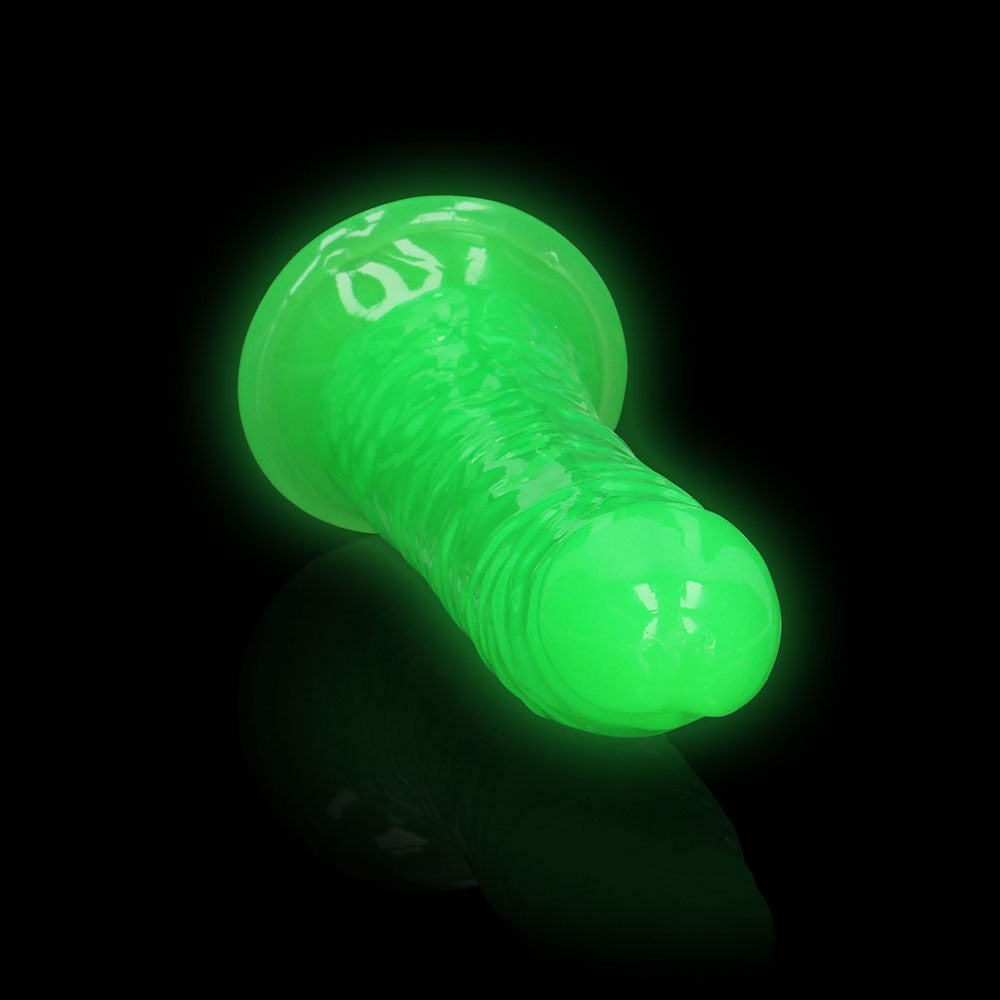 Realrock 18 Cm Slim Glow In The Dark Neon Green Glow In Dark Green 18 Cm (7'') Dong
