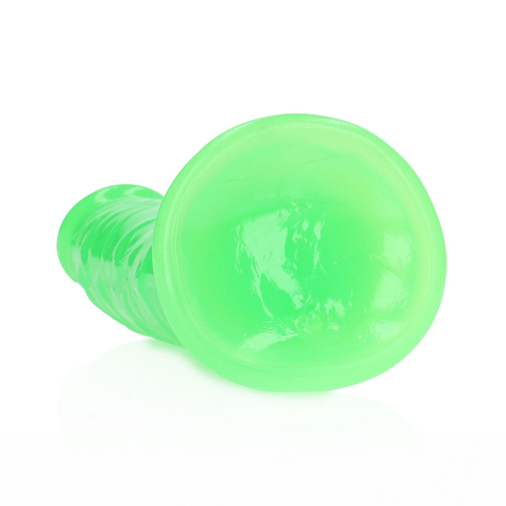 Realrock 18 Cm Slim Glow In The Dark Neon Green Glow In Dark Green 18 Cm (7'') Dong