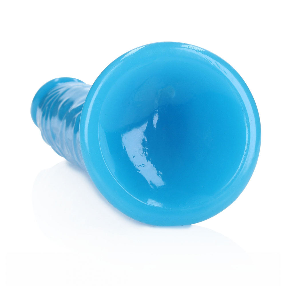 Realrock 29 Cm Slim Glow In The Dark Neon Blue Glow In Dark Blue 29 Cm (11'') Dong