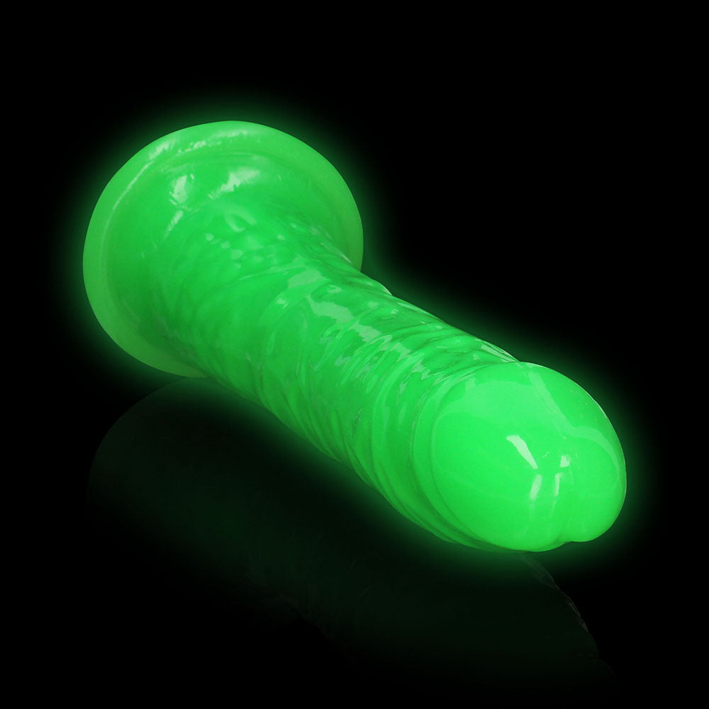 Realrock 29 Cm Slim Glow In The Dark Neon Green Glow In Dark Green 29 Cm (11'') Dong