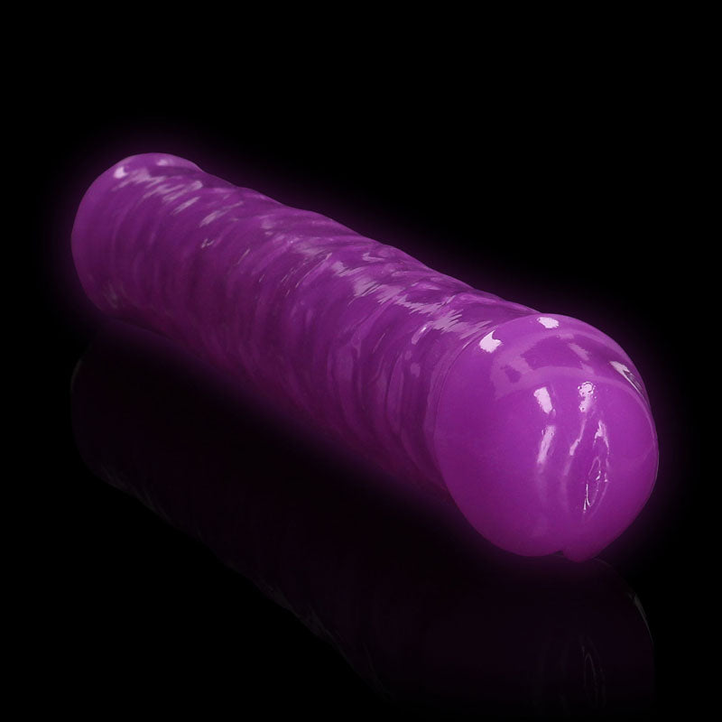 Realrock 38 Cm Double Dong Glow Purple Purple 38 Cm (15'') Double Dong