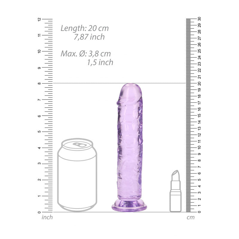 Realrock 18 Cm Straight Dildo Purple Purple 18 Cm (7'') Dong