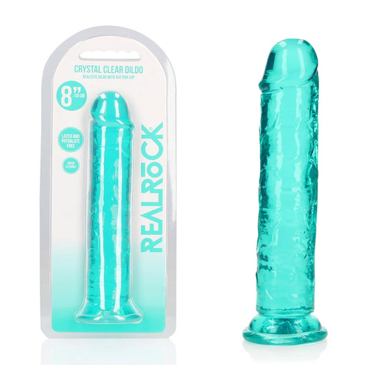 Realrock 20 Cm Straight Dildo Turquoise Turquoise 20 Cm (8'') Dong