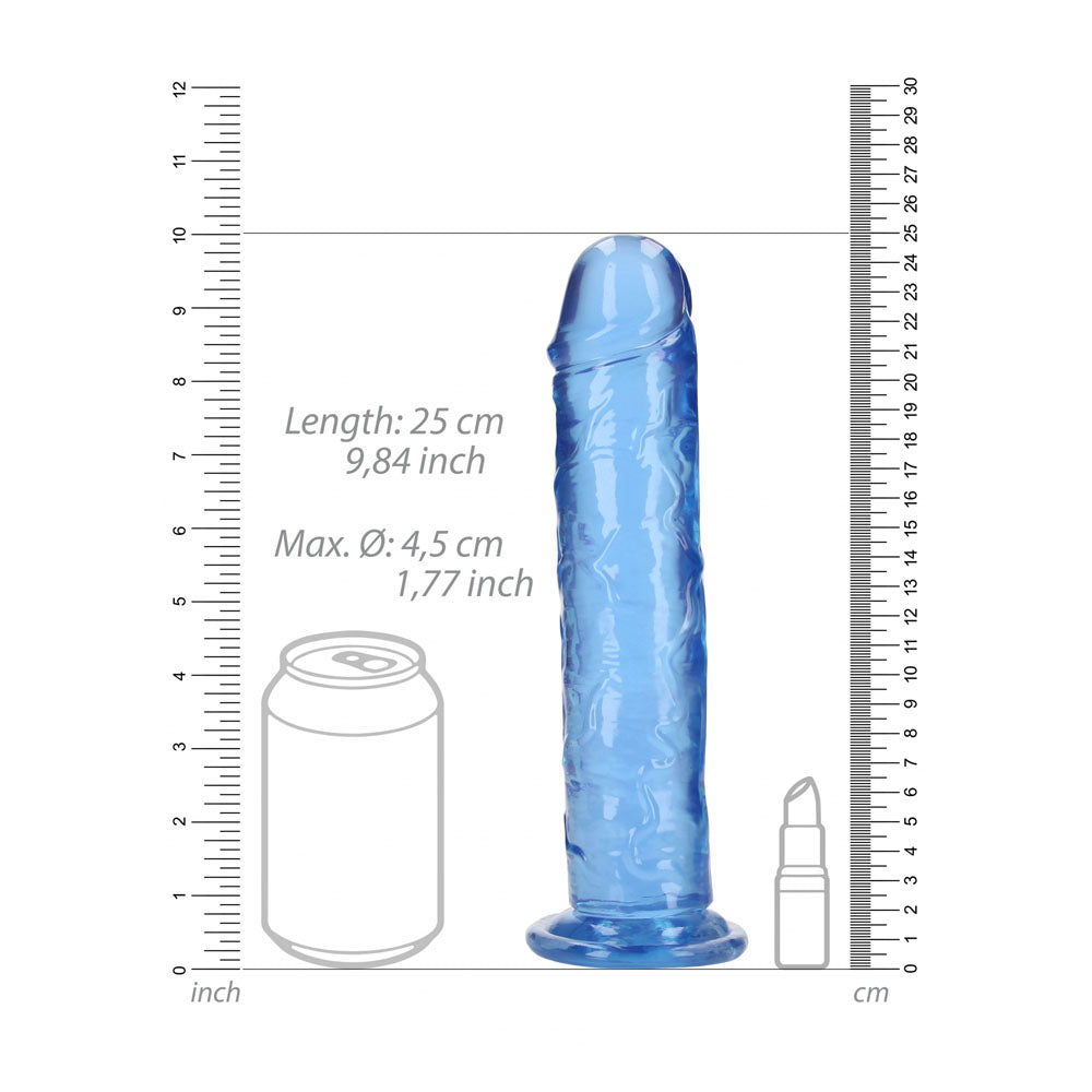 Realrock 25 Cm Straight Dildo Blue Blue 25 Cm (10'') Dong