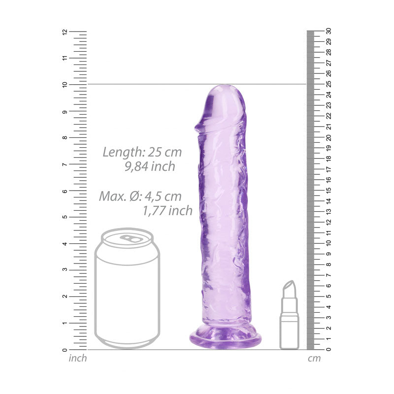 Realrock 25 Cm Straight Dildo Purple Purple 25 Cm (10'') Dong