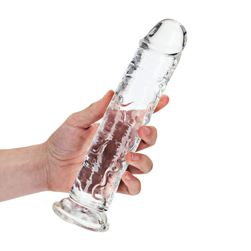 Realrock 25 Cm Straight Dildo Clear Clear 25 Cm (10'') Dong