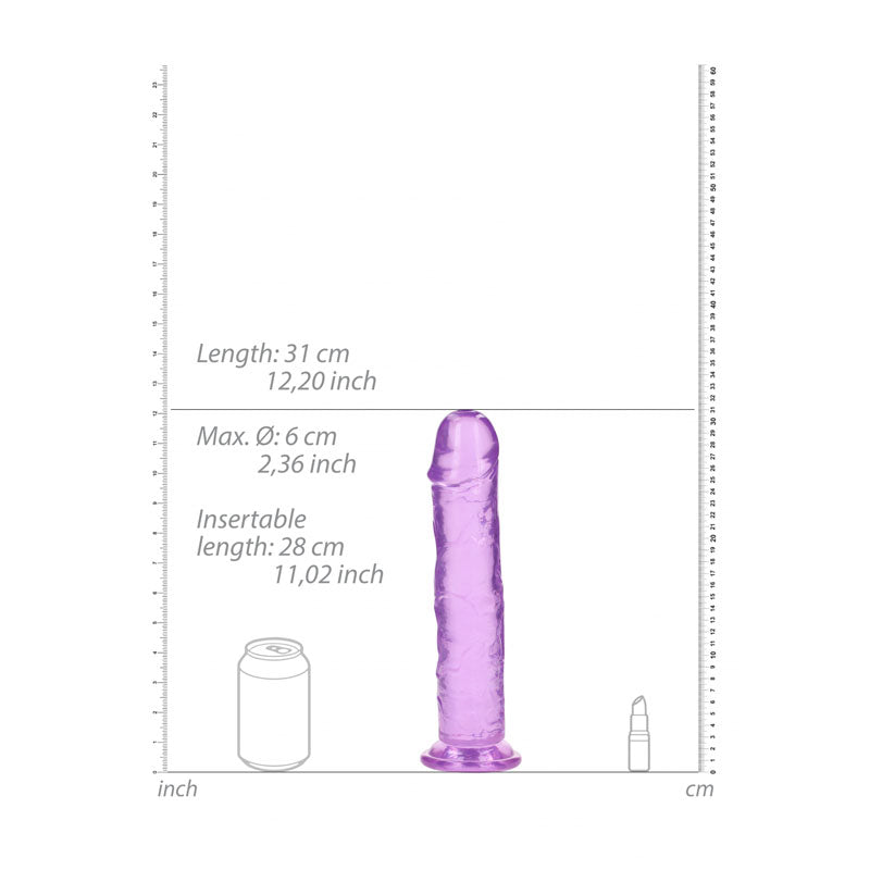 Realrock 31 Cm Straight Dildo Purple Purple 31 Cm (11'') Dong