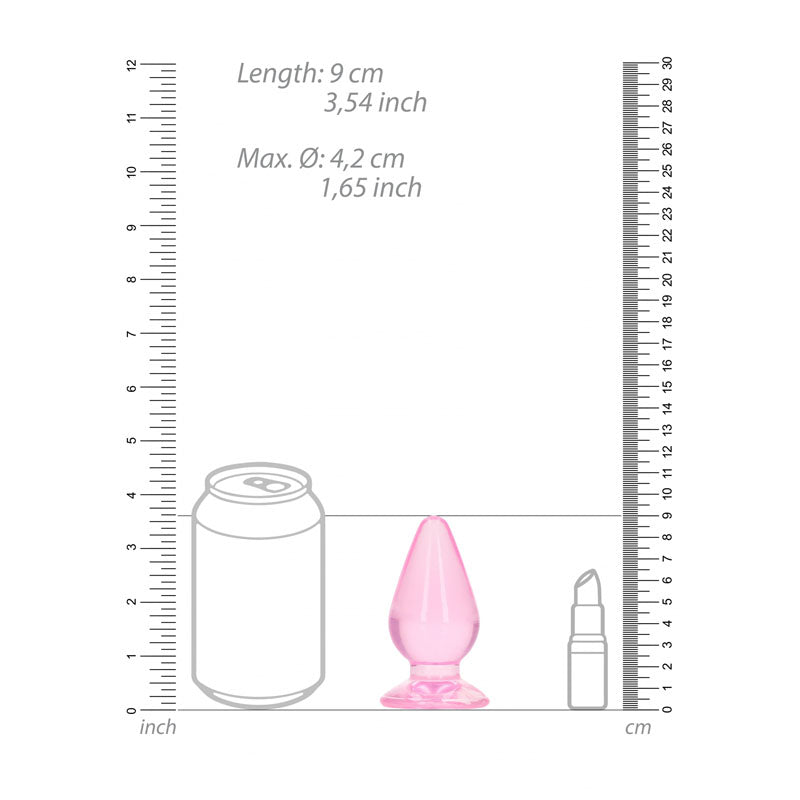 Realrock 9 Cm Anal Plug Pink Pink 9 Cm (3.5'') Butt Plug