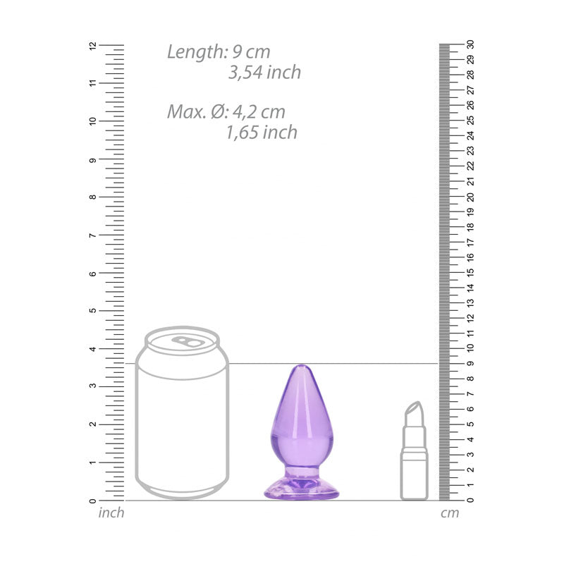 Realrock 9 Cm Anal Plug Purple Purple 9 Cm (3.5'') Butt Plug