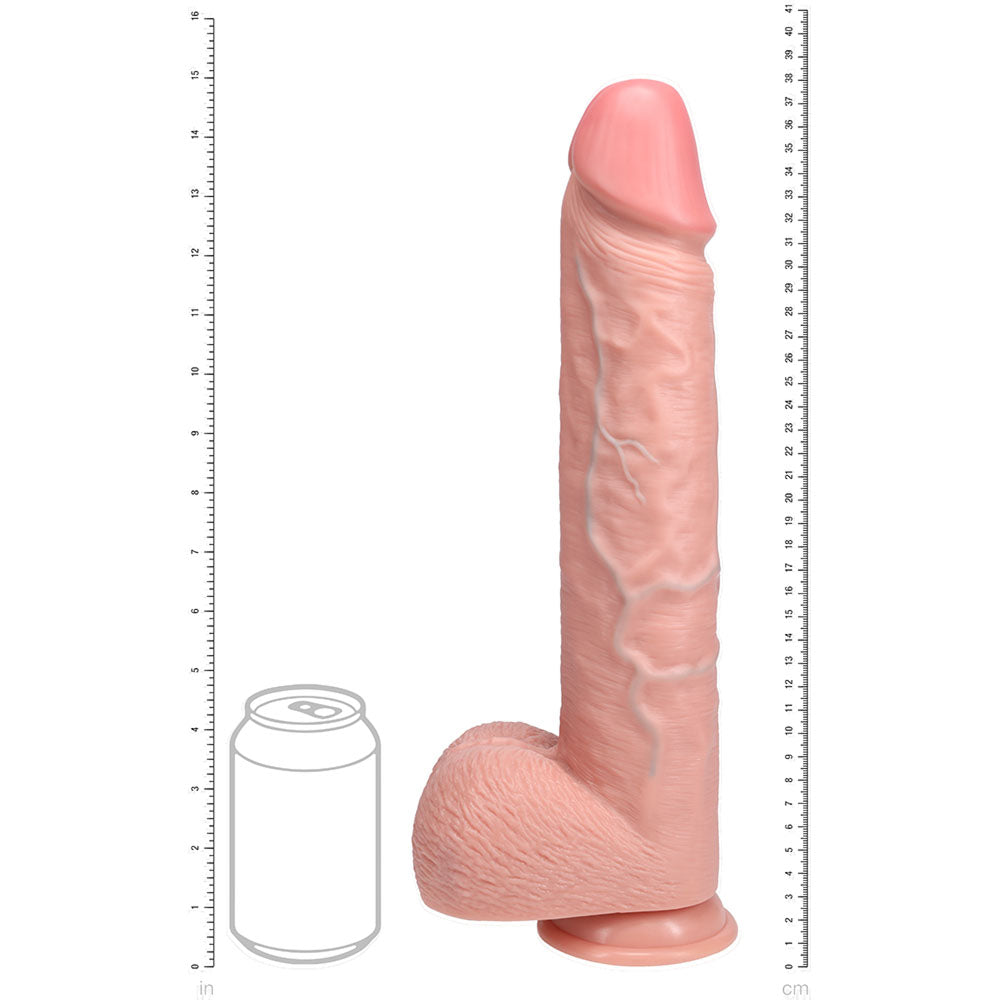 Realrock 38cm Extra Long Dildo With Balls Flesh Flesh 38 Cm (15'') Extra Long Dong