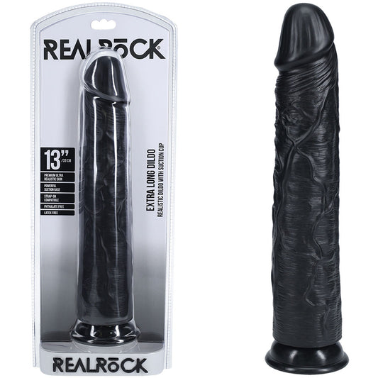Realrock 33cm Extra Long Dildo Black Black 33 Cm (13'') Extra Long Dong