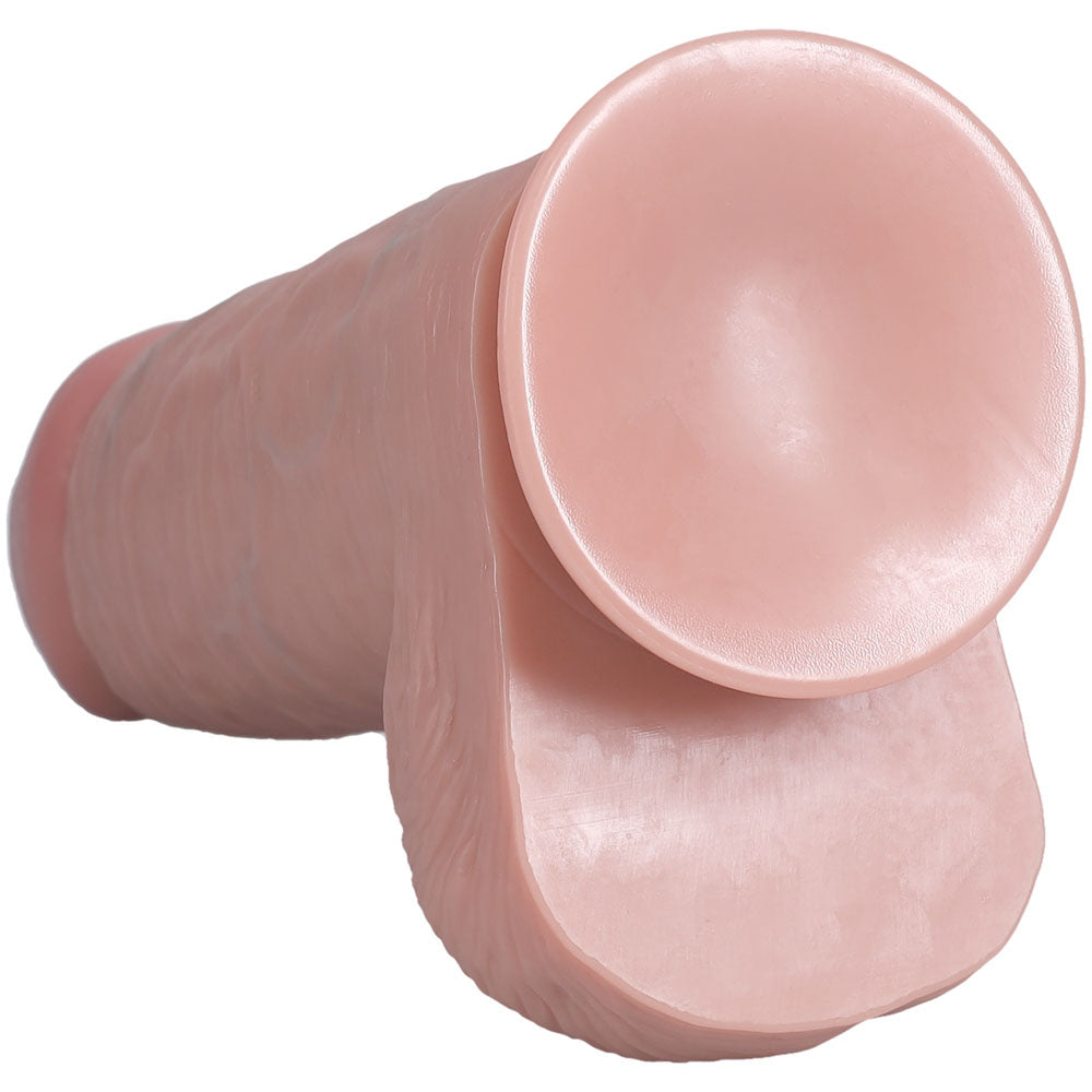 Realrock 20cm Extra Thick Dildo With Balls Flesh Flesh 20 Cm (8'') Extra Thick Dong