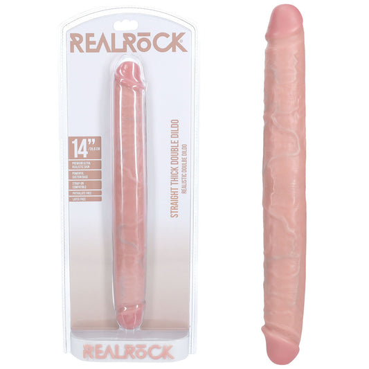 Realrock 35cm Thick Double Dildo Flesh Flesh 35 Cm (14'') Thick Double Dong