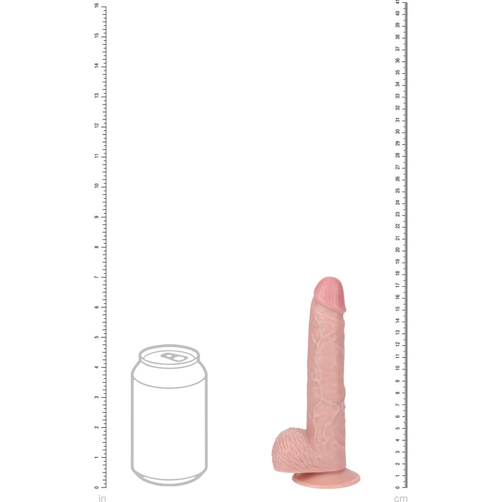 Realrock 18cm Vibrating Cock + Balls Flesh Flesh 17.8 Cm (7'') Usb Rechargeable Vibrating Dong