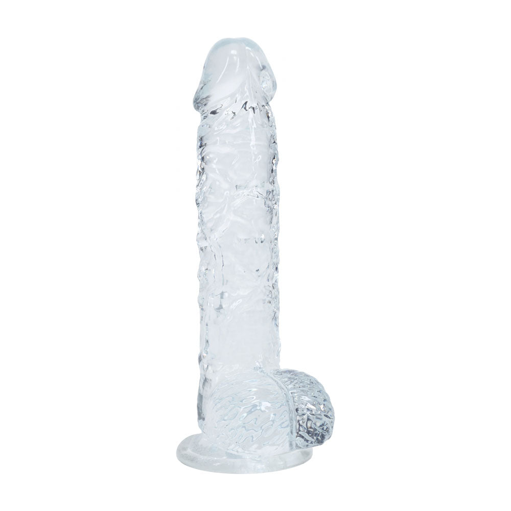 Realrock 5'' Crystal Clear Dildo With Balls Clear Clear 14.7 Cm Dong