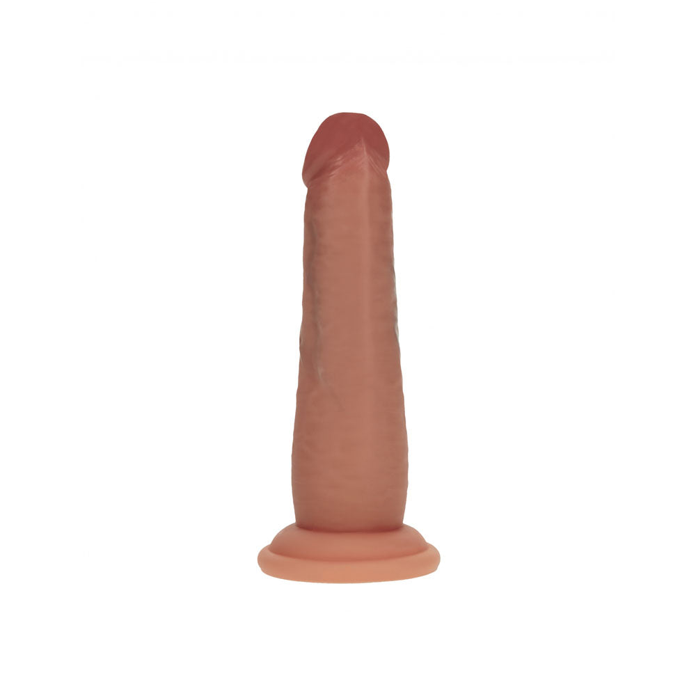 Realrock Dual Density 6'' Sliding Skin Silicone Dildo Tan Tan 15.2 Cm Sliding Skin Dildo