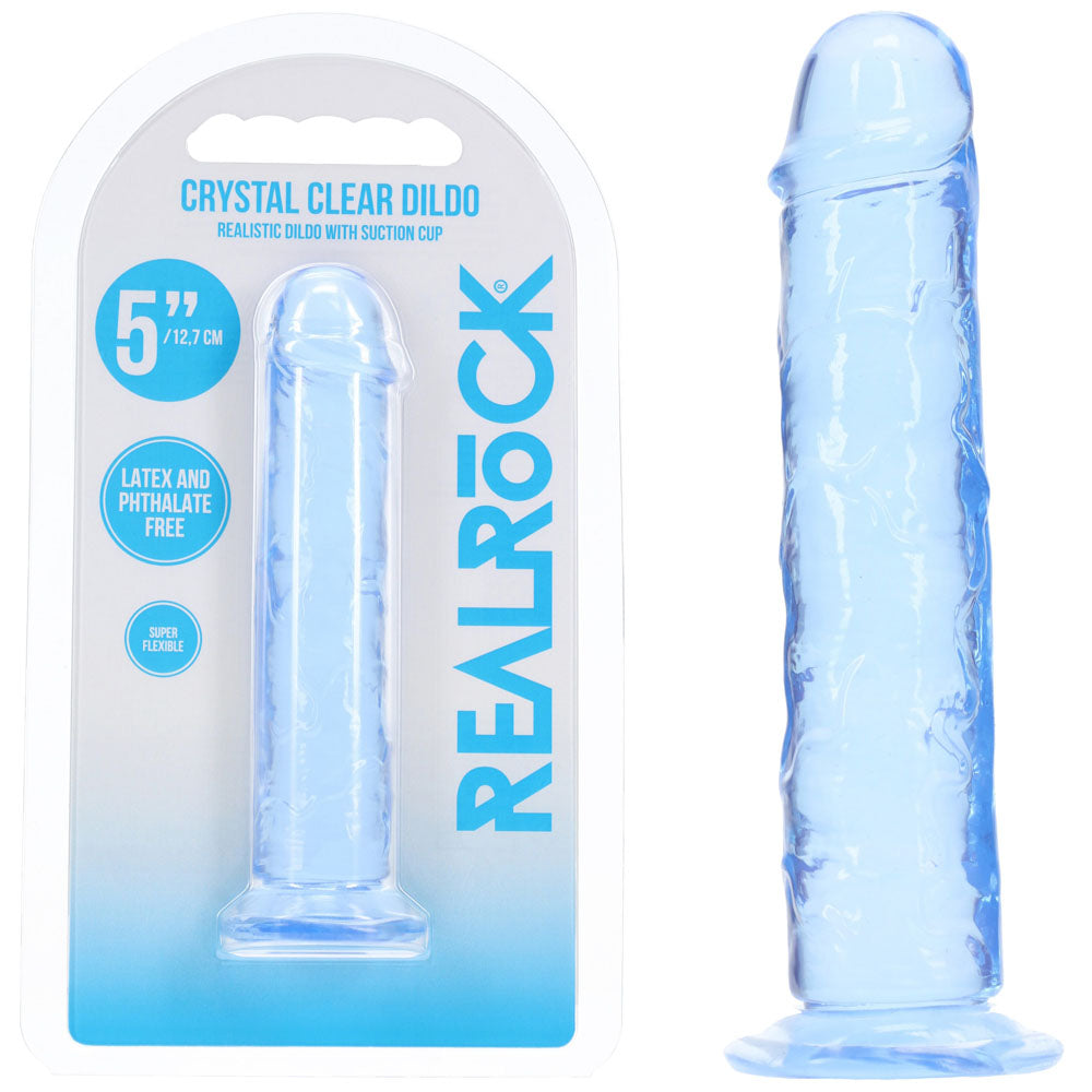 Realrock Realistic 5'' Dildo Blue Blue 12.7 Cm Dildo