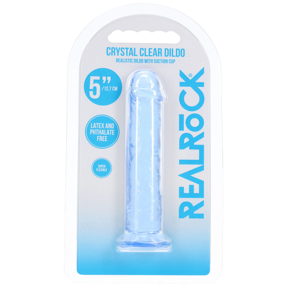 Realrock Realistic 5'' Dildo Blue Blue 12.7 Cm Dildo