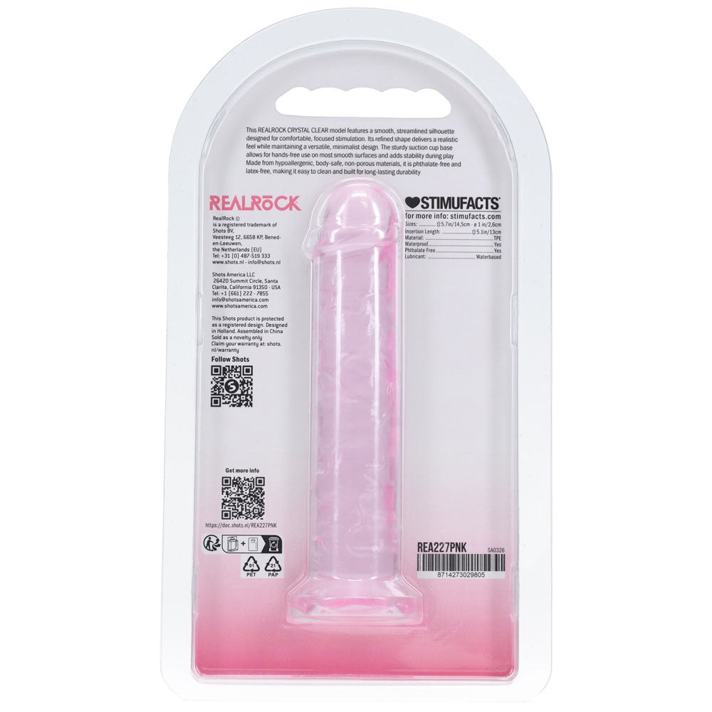 Realrock Realistic 5'' Dildo Pink Pink 12.7 Cm Dildo