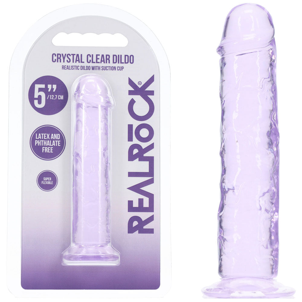 Realrock Realistic 5'' Dildo Purple Purple 12.7 Cm Dildo