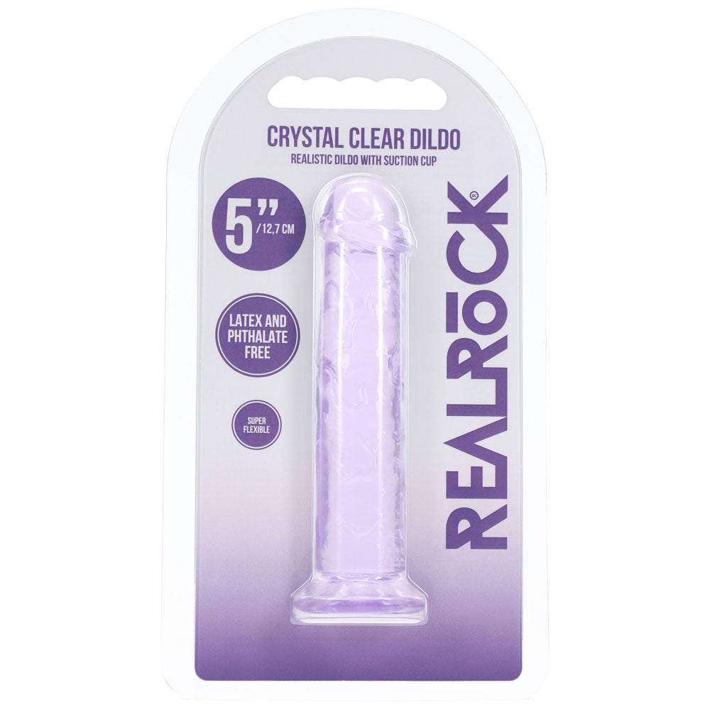 Realrock Realistic 5'' Dildo Purple Purple 12.7 Cm Dildo
