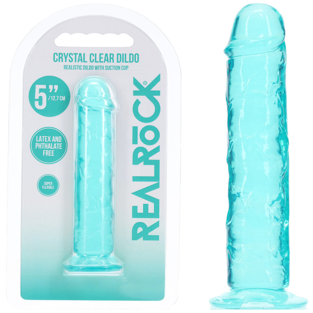 Realrock Realistic 5'' Dildo Turquoise Turquoise 12.7 Cm Dildo