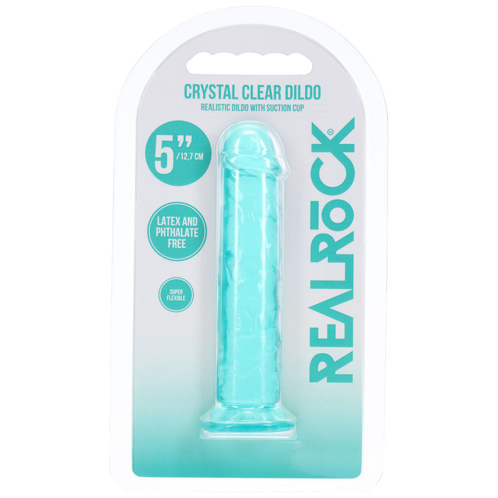 Realrock Realistic 5'' Dildo Turquoise Turquoise 12.7 Cm Dildo