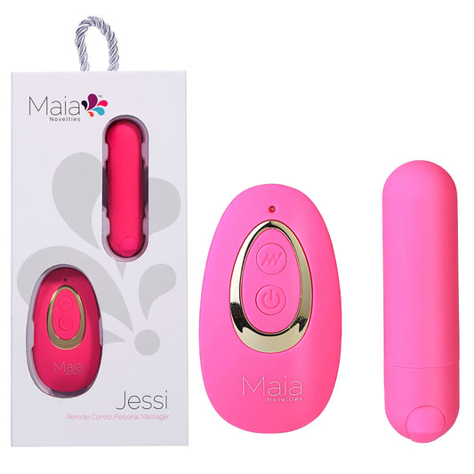 Maia Jessi Remote Pink 7.6 Cm Usb Rechargeable Bullet With Wireless Remote