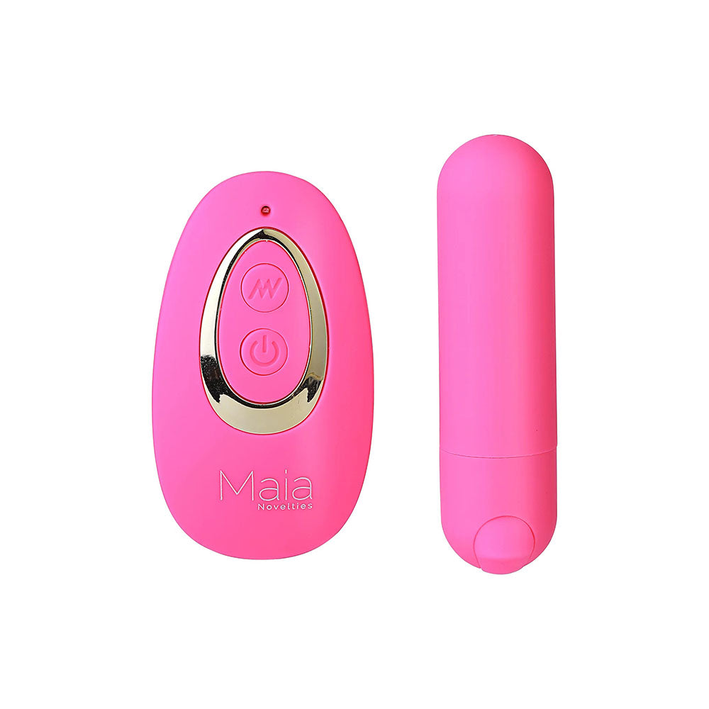 Maia Jessi Remote Pink 7.6 Cm Usb Rechargeable Bullet With Wireless Remote