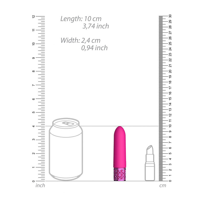 Royal Gems Imperial Silicone Rechargeable Bullet Pink 10 Cm Usb Rechargeable Bullet