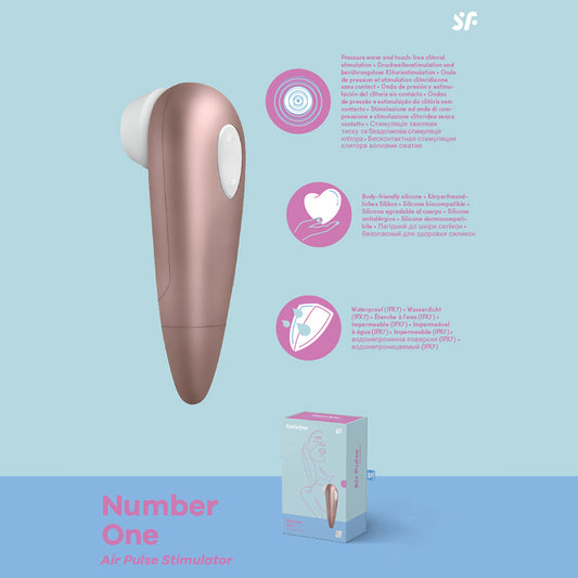 Satisfyer Number 1 Rose Gold Touch Free Clitoral Stimulator