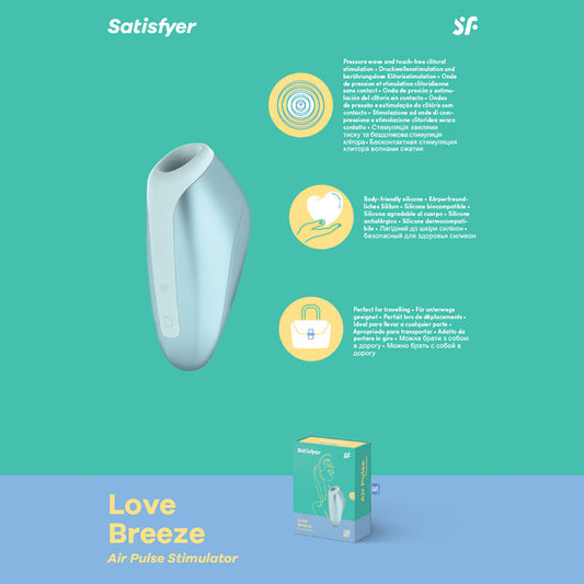 Satisfyer Love Breeze Touch Free Usb Rechargeable Clitoral Stimulator With Vibration