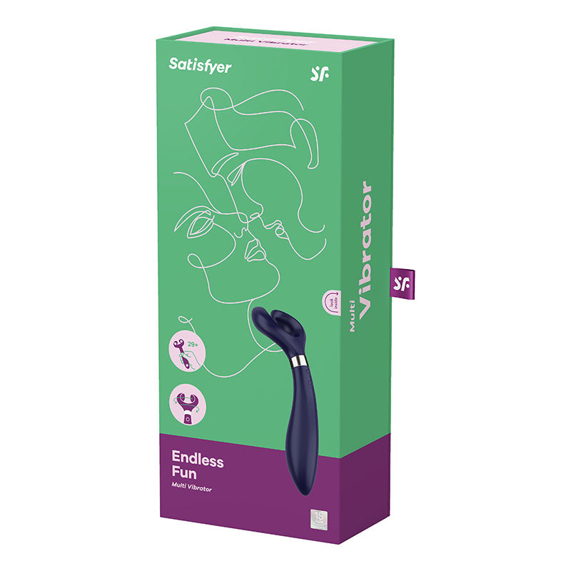 Satisfyer Endless Fun Blue 23.5 Cm Usb Rechargeable Stimulator