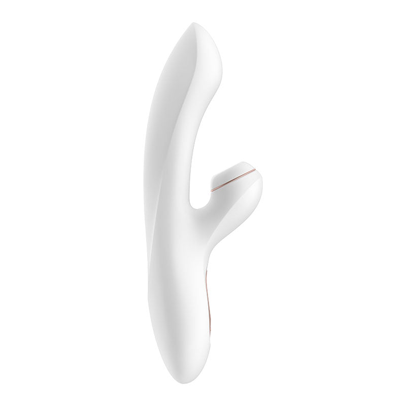 Satisfyer Pro + G Spot White 22 Cm Usb Rechargeable Rabbit Vibrator With Touch Free Clitoral Stimulator