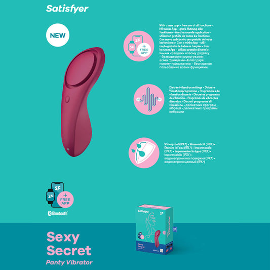 Satisfyer Sexy Secret App Contolled Usb Rechargeable Panty Vibrator