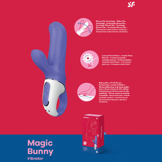 Satisfyer Vibes Magic Bunny Purple Usb Rechargeable Rabbit Vibrator