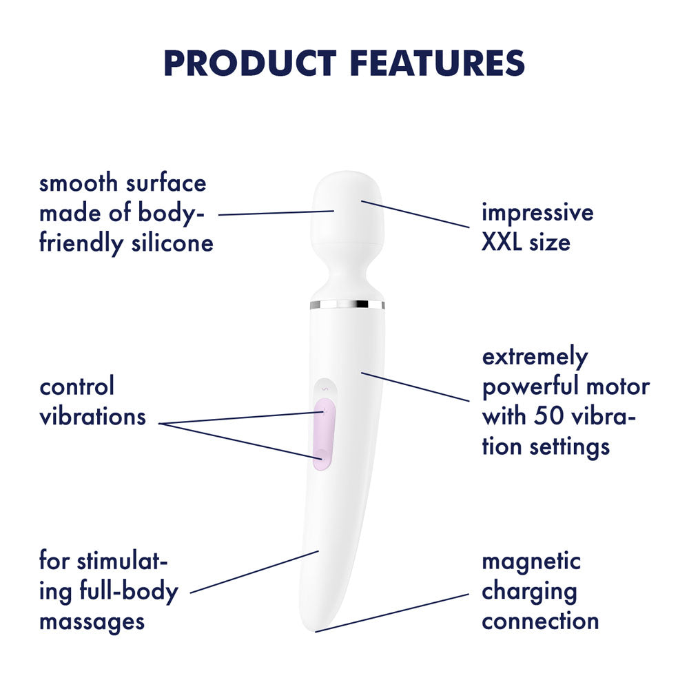 Satisfyer Wand Er Woman White Usb Rechargeable Massager Wand