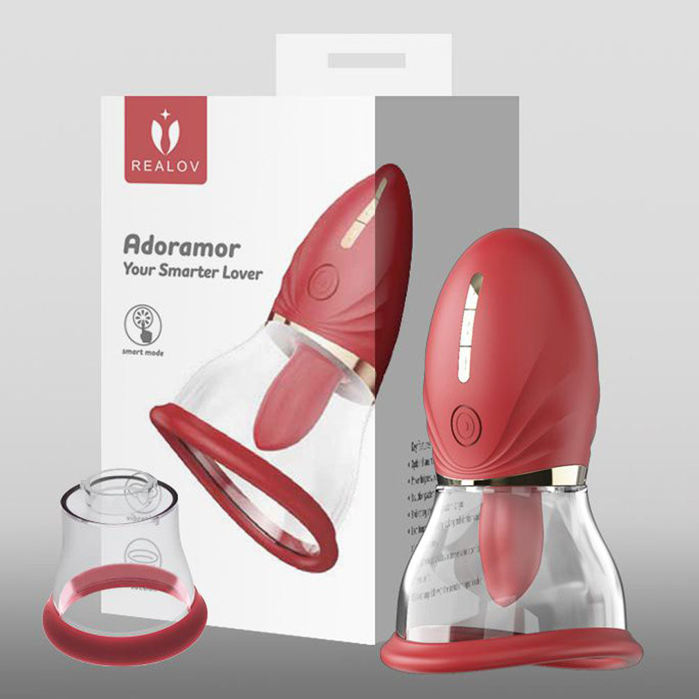 Luv Pump Adoramor Red Usb Rechargeable Licking & Sucking Ladies Pump